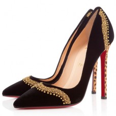Christian Louboutin Bengali 120 mm-es platformos cipők fekete színben