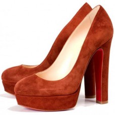 Christian Louboutin Bianca 140 mm-es platformos szandál barna