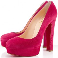 Christian Louboutin Bianca 140 mm-es platformos cipő, rózsaszín párizsi