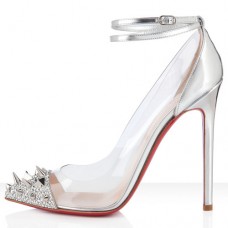 Christian Louboutin Pivichic 120 mm-es pumpák ezüst