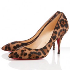 Christian Louboutin Piou Piou 80 mm-es pumpák leopárd mintával
