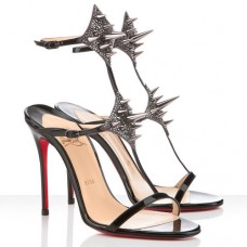 Christian Louboutin Lady Max 100mm szandál, fekete
