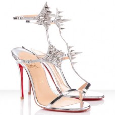 Christian Louboutin Lady Max 100mm szandál, ezüst