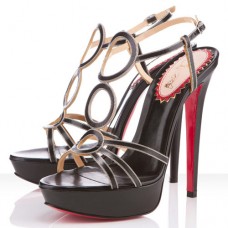 Christian Louboutin TroisRons 140mm szandál fekete