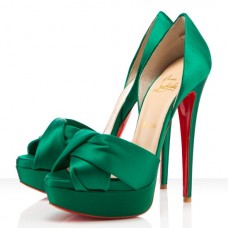 Christian Louboutin Volpi 140mm szandál smaragdzöld