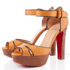 Christian Louboutin Woodaola 120mm szandál narancssárga