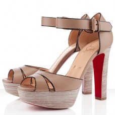 Christian Louboutin Woodaola 120mm szandál natúr