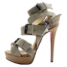 Christian Louboutin Toutenkaboucle 140 mm-es Taupe szandál