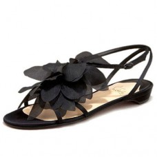 Christian Louboutin Pearl Crepe szandál fekete