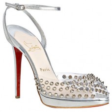 Christian Louboutin Jeannette 120mm szandál, ezüst