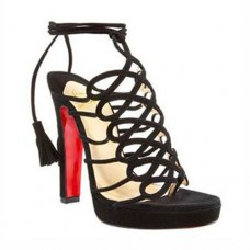 Christian Louboutin Tasseled 120mm szandál fekete