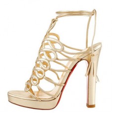 Christian Louboutin Tasseled 120mm szandál, arany