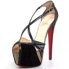Christian Louboutin Divinoche 160mm szandál, fekete