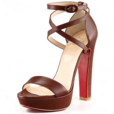 Christian Louboutin Summerissima 140mm szandál, barna
