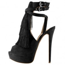Christian Louboutin Change Of The Guard 140mm szandál, fekete