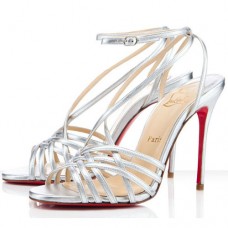 Christian Louboutin Beverly 100mm szandál ezüst