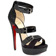 Christian Louboutin Ambertina 140mm szandál, fekete