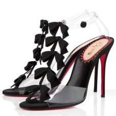 Christian Louboutin Bow Bow 100mm szandál fekete