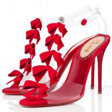 Christian Louboutin Bow Bow 100mm szandál Piros