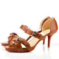Christian Louboutin Atalanta 80mm szandál konyakszínű