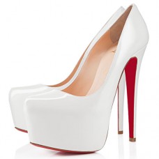 Christian Louboutin Daffodile 160 mm-es platformos szandál, törtfehér