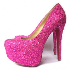 Christian Louboutin Daffodile 160 mm-es platformos szandál, rózsaszín Matador