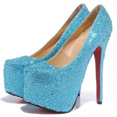 Christian Louboutin Daffodile 160 mm-es platformos cipők világoskék színben Christian Louboutin Daffodile 160 mm-es platformos cipők világoskék színben