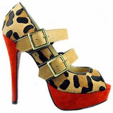 Christian Louboutin Bikiki 140 mm-es Mary Jane Pumps Leopárdmintás