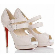 Christian Louboutin Luly 140 mm-es Mary Jane Pumps Fehér