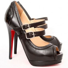 Christian Louboutin Luly 140 mm-es Mary Jane Pumps Fekete
