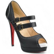 Christian Louboutin Lillian 140 mm-es Mary Jane Pumps Fekete