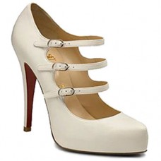 Christian Louboutin Dillian 120 mm-es Mary Jane Pumps Fehér