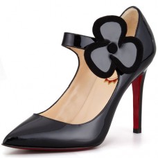 Christian Louboutin Pensee 100 mm-es Mary Jane Pumps Fekete