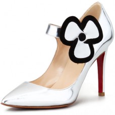 Christian Louboutin Pensee 100mm Mary Jane Pumps Ezüst