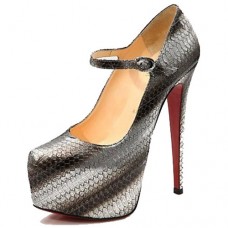 Christian Louboutin Lady Daf 160mm Mary Jane Pumps Szürke