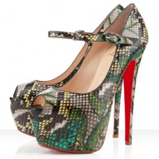 Christian Louboutin Lady Highness 160 mm-es Mary Jane Pumps Zöld