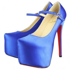 Christian Louboutin Lady Daf 160 mm-es Mary Jane Pumps Kék