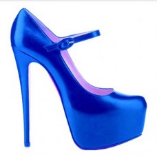 Christian Louboutin Lady Daf 160mm Mary Jane Pumps Sötétkék