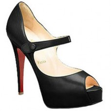 Christian Louboutin No Barre 140 mm-es Mary Jane Pumps Fekete