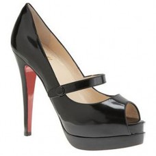 Christian Louboutin No Barre 140 mm-es Mary Jane Pumps Fekete