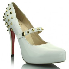 Christian Louboutin Mad 120mm Mary Jane Pumps Fehér