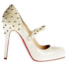Christian Louboutin Mad 120mm Mary Jane Pumps Fehér
