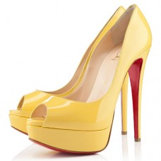 Christian Louboutin Lady 140 mm-es peep toe cipők Canari