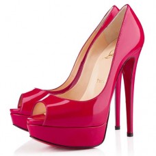 Christian Louboutin Lady 140 mm-es peep toe cipő rózsaszín