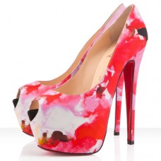 Christian Louboutin Highness 160 mm-es peep toe cipő, rózsaszín
