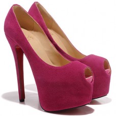 Christian Louboutin Highness 160 mm-es peep toe cipő, rózsaszín