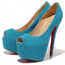 Christian Louboutin Highness 160 mm-es peep toe cipő Caraibes-től