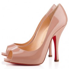 Christian Louboutin Maryl 120 mm-es peep toe cipők nude színben