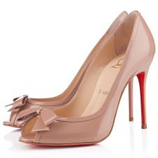 Christian Louboutin Milady 100mm peep toe cipők nude színben