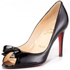 Christian Louboutin Milady 80 mm-es peep toe cipő fekete